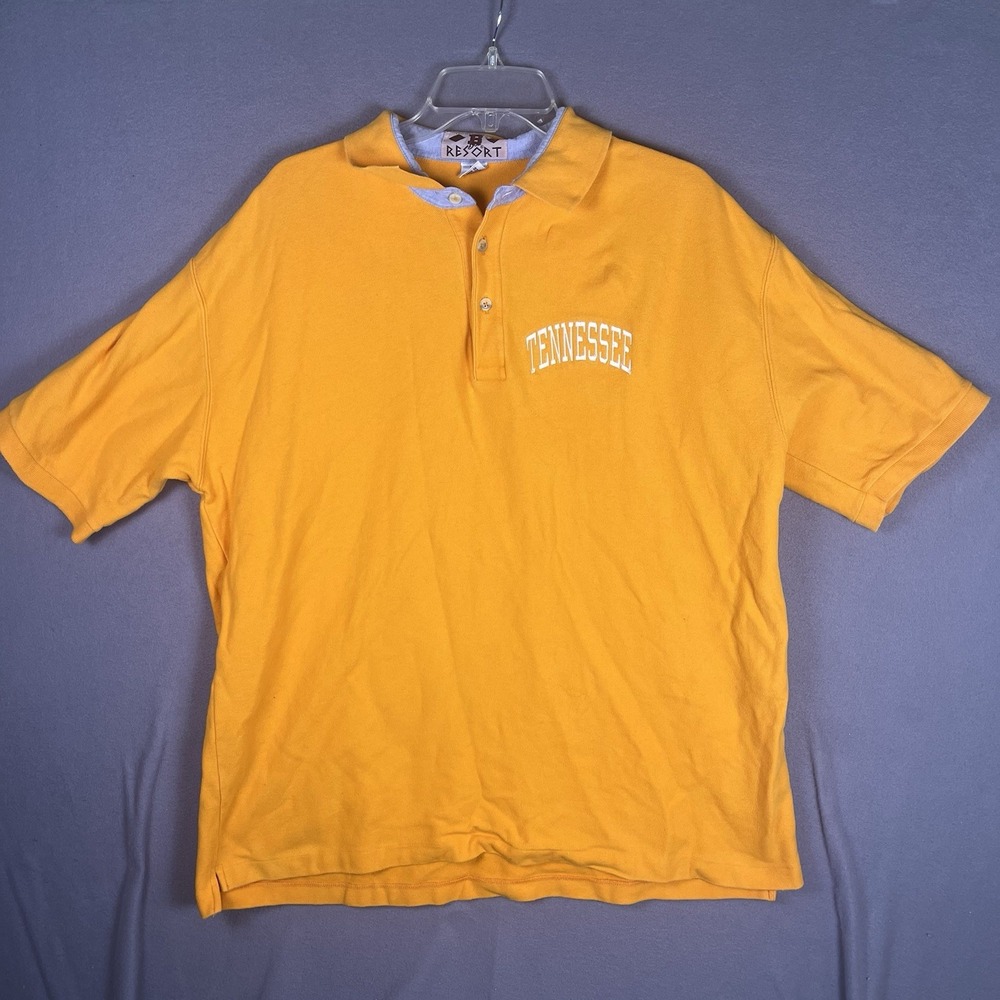 Vintage Boa Resort Tennessee Volunteers Vols Orange Short Sleeve‎ Polo Shirt XXL